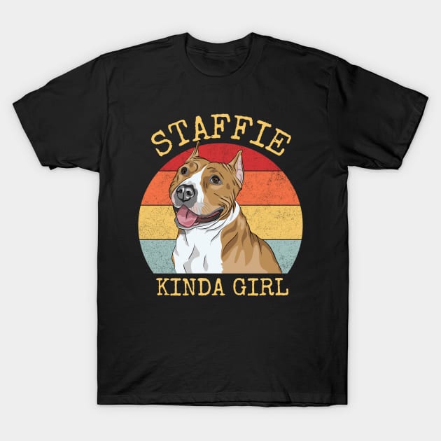 Staffie Kinda Girl T-Shirt by KreativPix